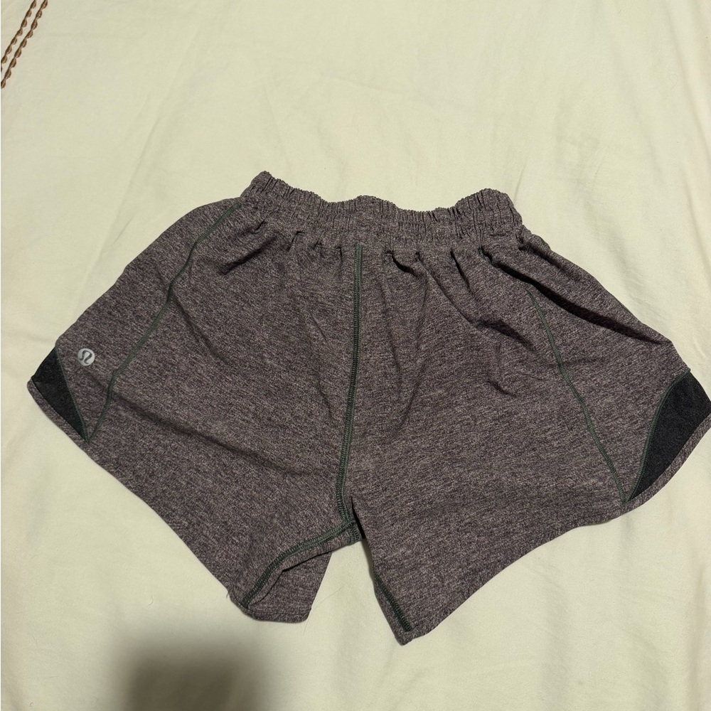 Women's Heathered Grey Athletic Shorts LULULEMON - Picture 3 of 3